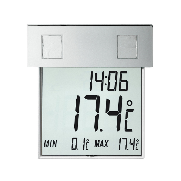 TFA Small White Digital Indoor & Outdoor Thermometer